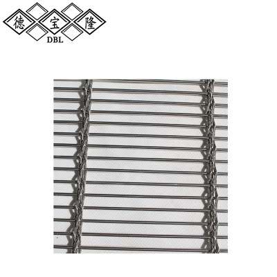 SS 306 Decorative Steel Wire Mesh Used as Sunshade Screen of Building Facades.