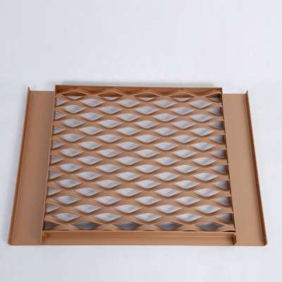 Decorative aluminum expanded metal mesh for building facades